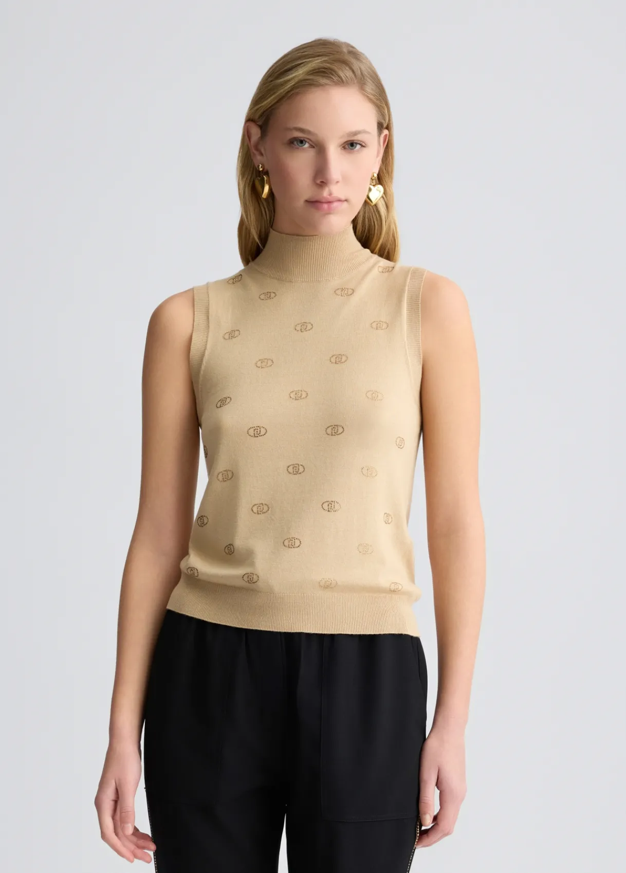 Liu Jo Top en maille avec logo et strass|Femme Mailles