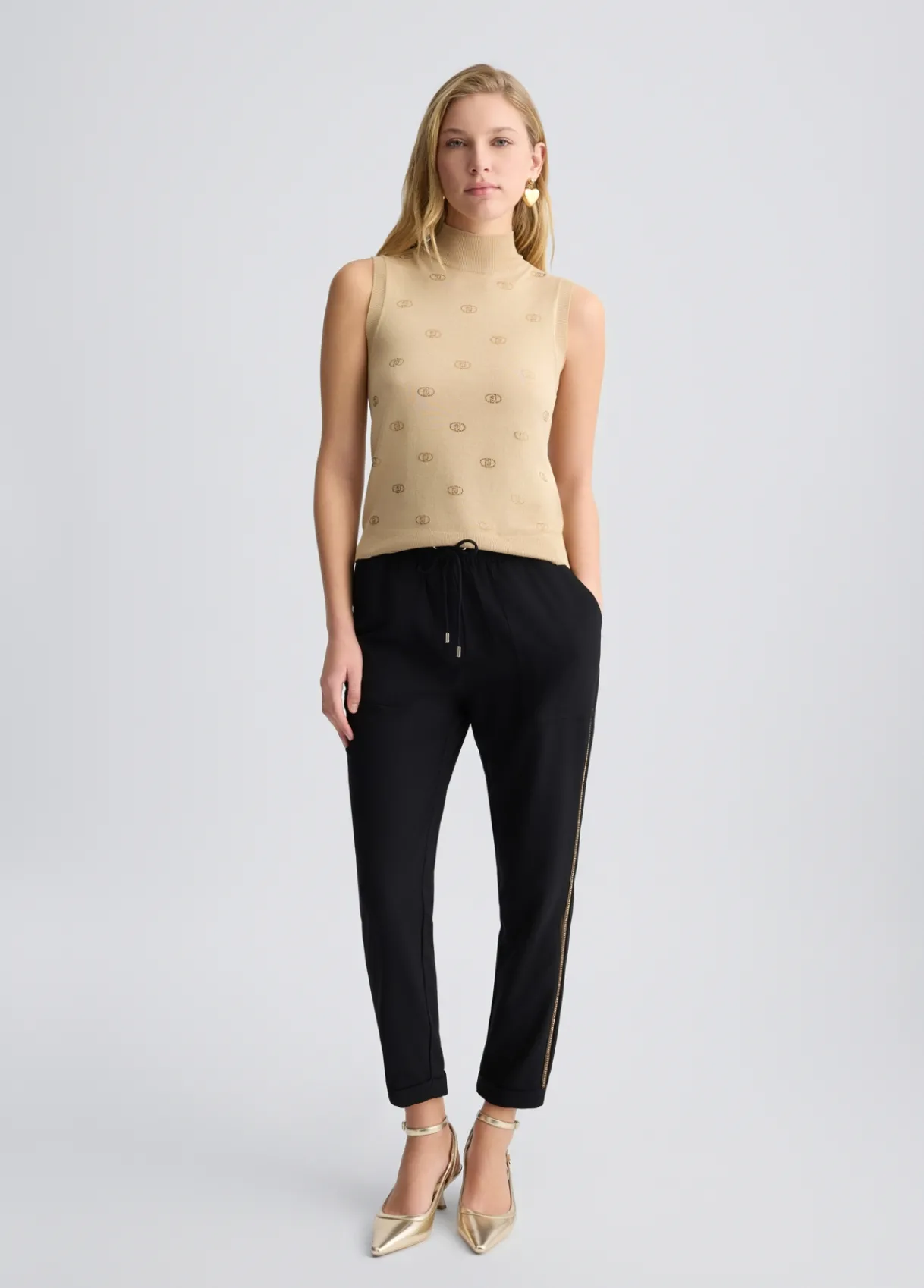 Liu Jo Top en maille avec logo et strass|Femme Mailles