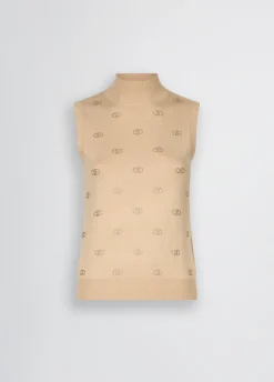 Liu Jo Top en maille avec logo et strass|Femme Mailles
