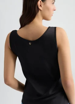 Liu Jo Top en satin avec dentelle|Femme T-Shirts Et Tops