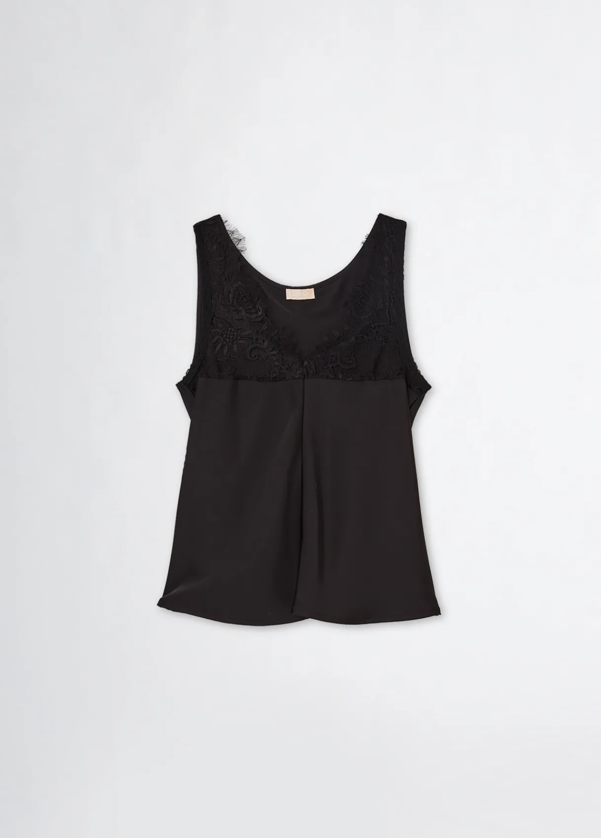 Liu Jo Top en satin avec dentelle|Femme T-Shirts Et Tops