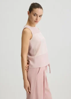 Liu Jo Top en satin et georgette|Femme Tailleurs|T-Shirts Et Tops