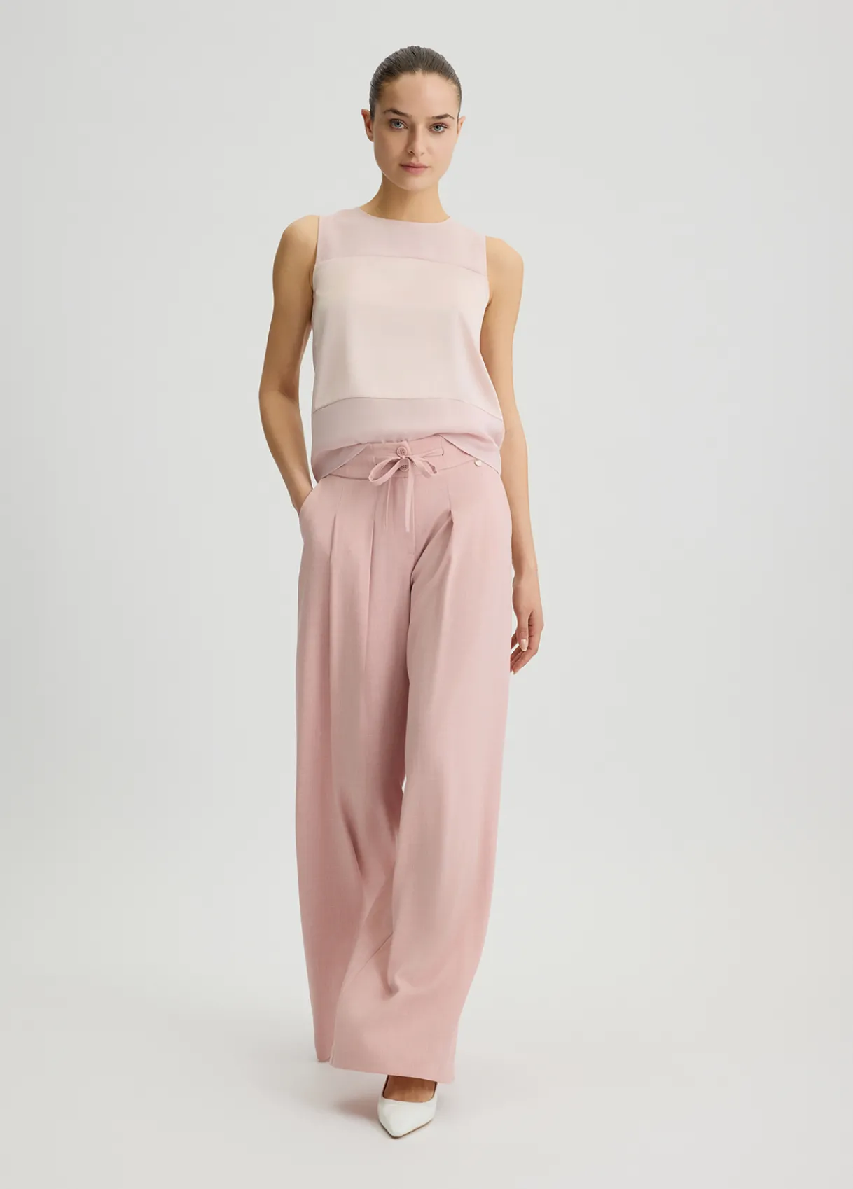 Liu Jo Top en satin et georgette|Femme Tailleurs|T-Shirts Et Tops