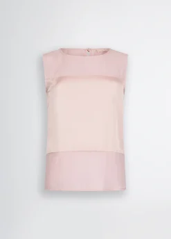 Liu Jo Top en satin et georgette|Femme Tailleurs|T-Shirts Et Tops