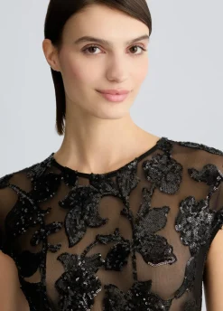 Liu Jo Top façon body en tulle brodé|Femme T-Shirts Et Tops