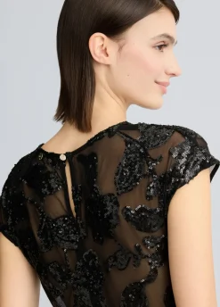 Liu Jo Top façon body en tulle brodé|Femme T-Shirts Et Tops
