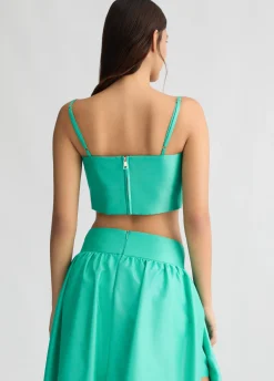 Liu Jo Top turquoise avec nœud|Femme T-Shirts Et Tops|Cérémonie