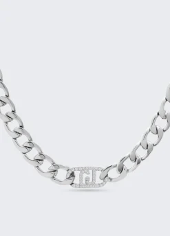 Liu Jo Tour de cou monogramme avec strass|Femme Jewelry