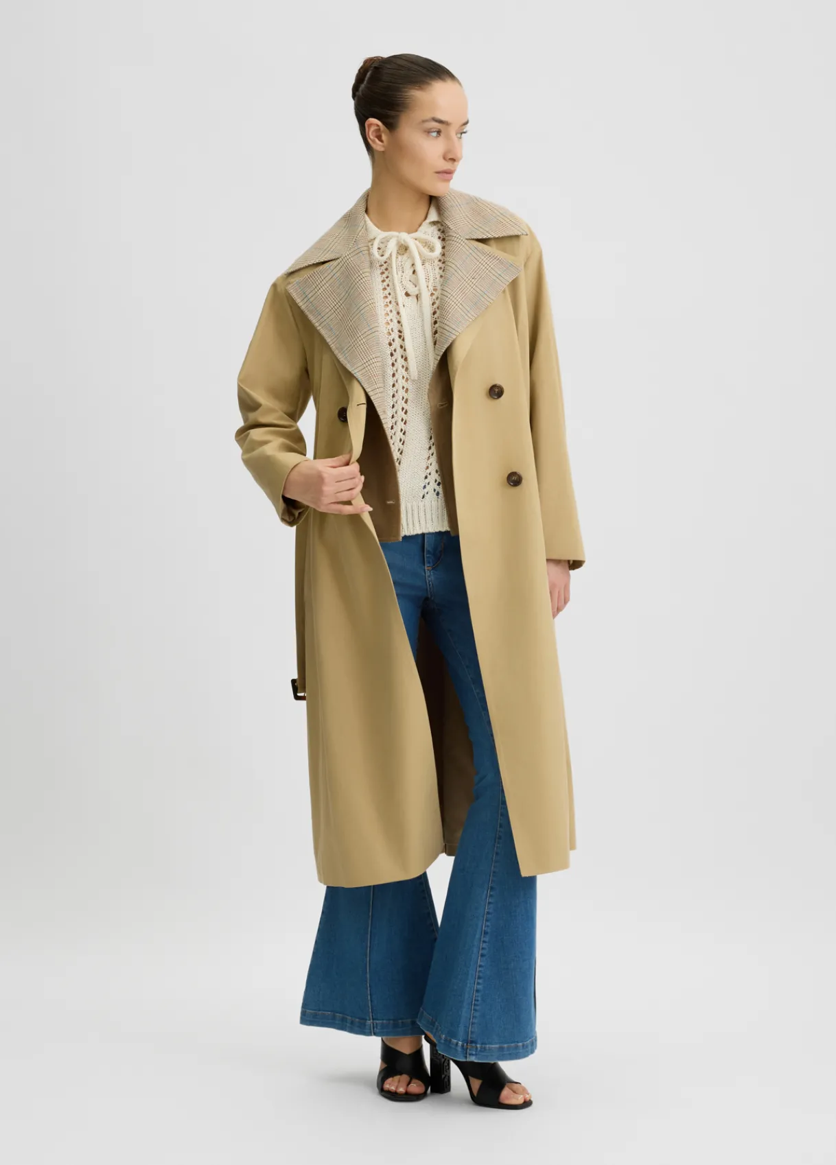 Liu Jo Trench-coat en gabardine de coton|Femme Manteaux