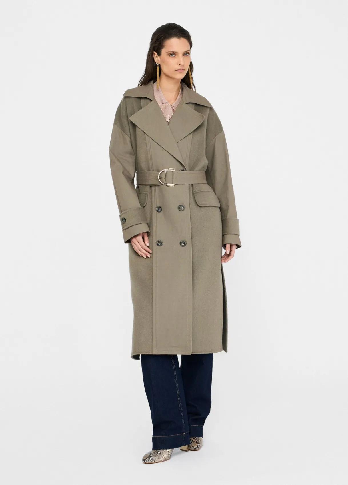 Liu Jo Trench-coat en laine à double boutonnage|Femme Manteaux