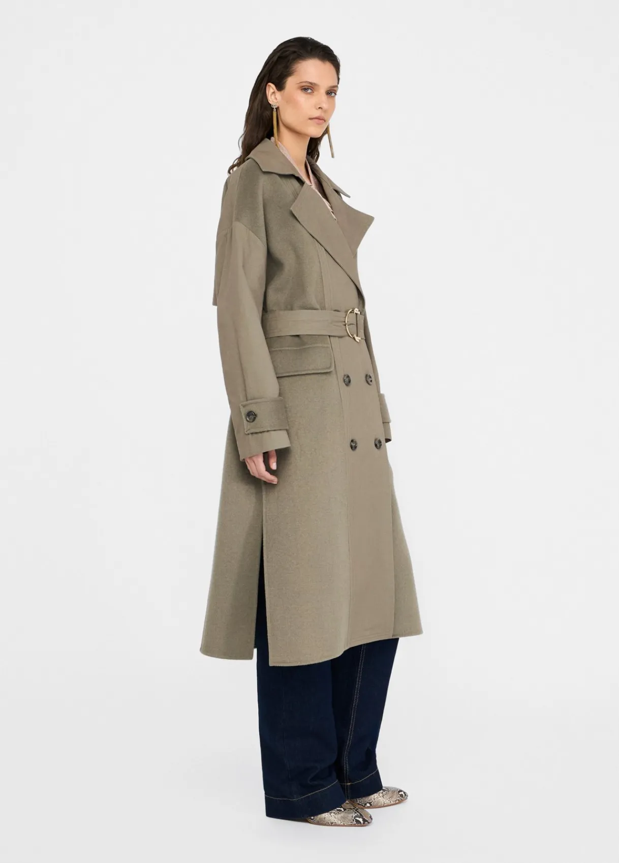 Liu Jo Trench-coat en laine à double boutonnage|Femme Manteaux