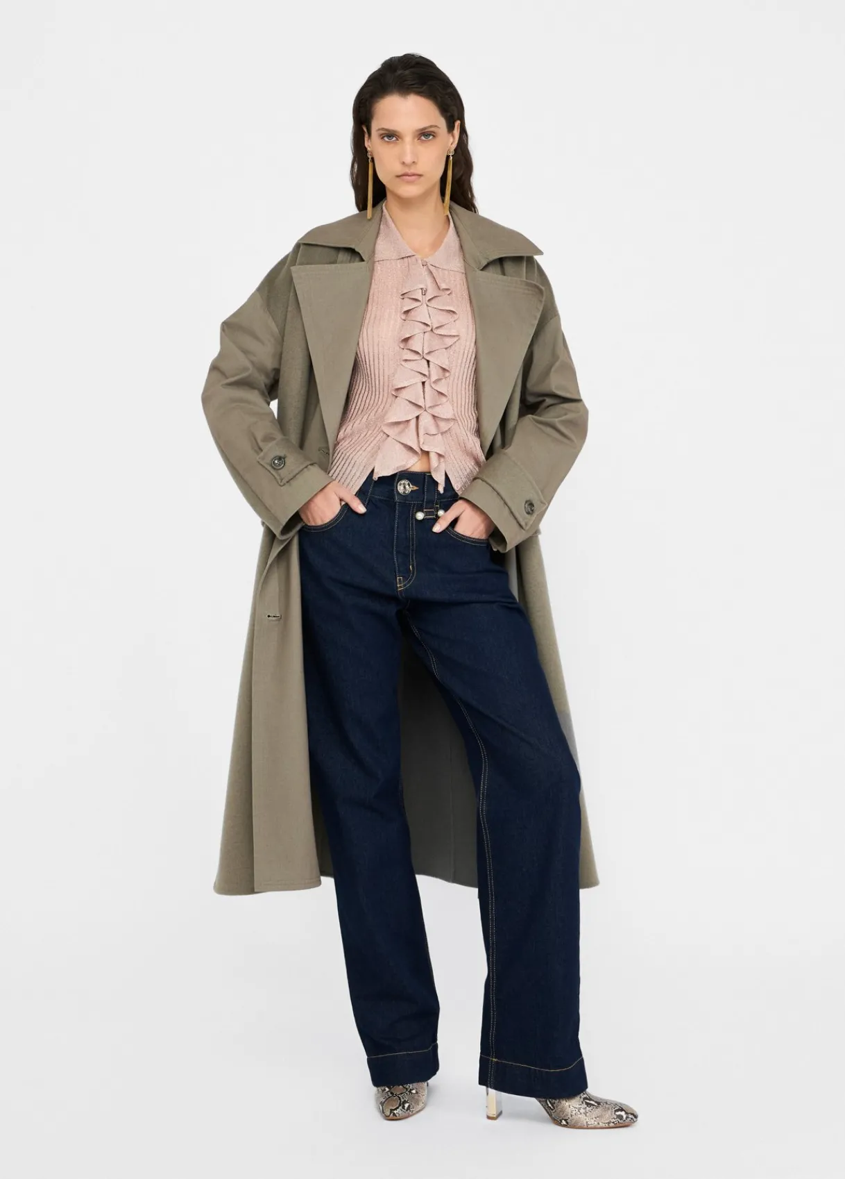 Liu Jo Trench-coat en laine à double boutonnage|Femme Manteaux