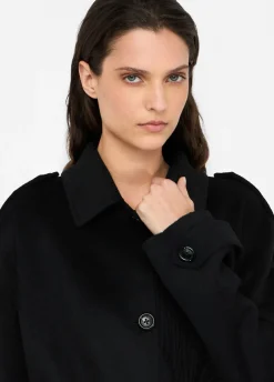 Liu Jo Trench-coat en laine avec franges|Femme Manteaux