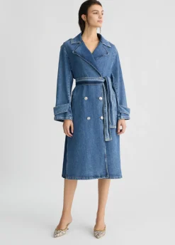 Liu Jo Trench-coat en toile denim|Femme Manteaux|Vestes