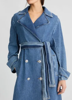 Liu Jo Trench-coat en toile denim|Femme Manteaux|Vestes