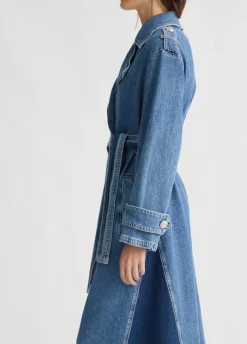 Liu Jo Trench-coat en toile denim|Femme Manteaux|Vestes