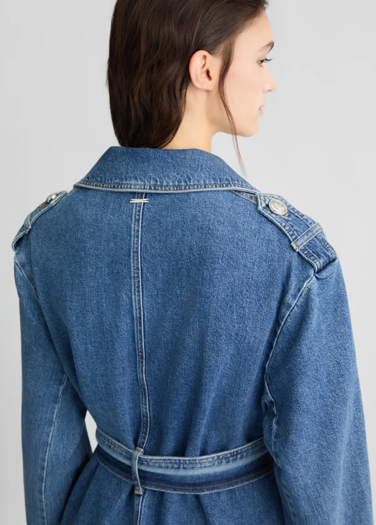 Liu Jo Trench-coat en toile denim|Femme Manteaux|Vestes