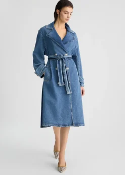 Liu Jo Trench-coat en toile denim|Femme Manteaux|Vestes