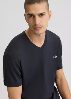 Liu Jo T-shirt à col en V|Homme Polos Et T-Shirts