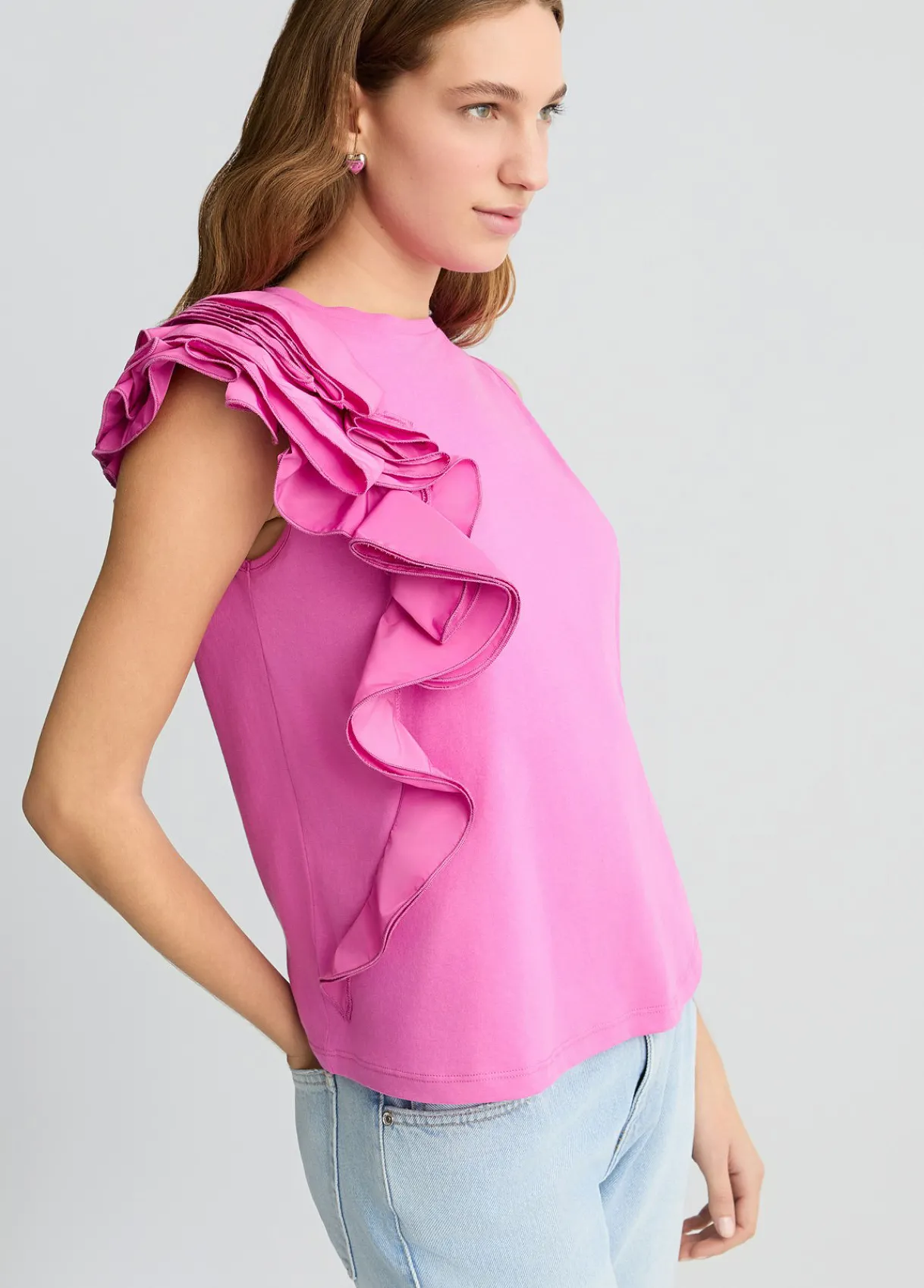 Liu Jo T-shirt à volants|Femme T-Shirts Et Tops