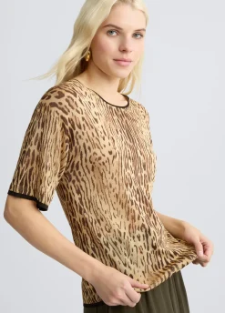 Liu Jo T-shirt animalier en maille|Femme Mailles