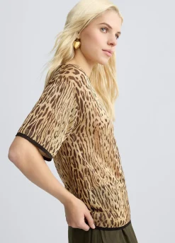Liu Jo T-shirt animalier en maille|Femme Mailles