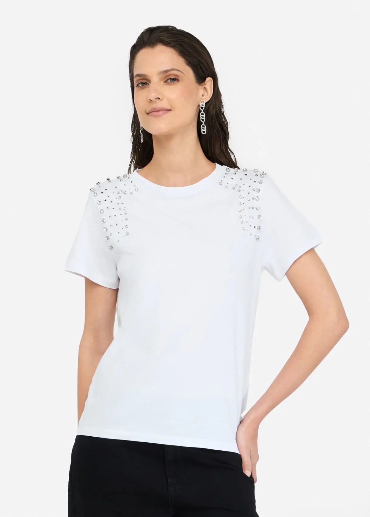 Liu Jo T-shirt avec broderies de pierres|Femme T-Shirts Et Tops
