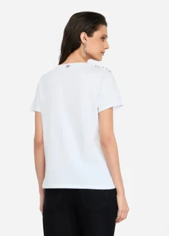 Liu Jo T-shirt avec broderies de pierres|Femme T-Shirts Et Tops