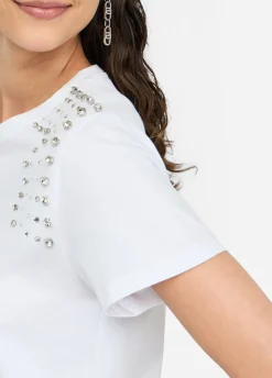 Liu Jo T-shirt avec broderies de pierres|Femme T-Shirts Et Tops