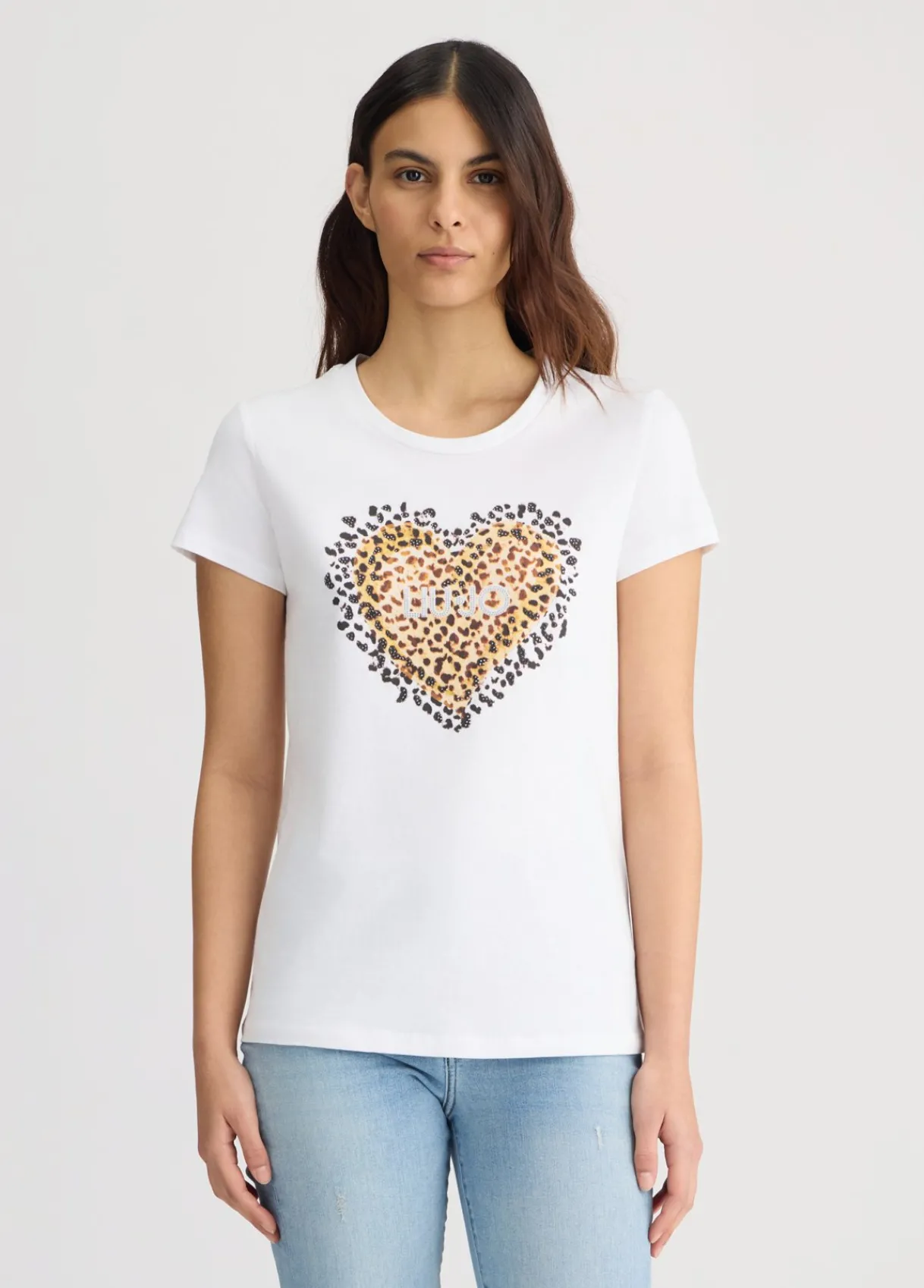 Liu Jo T-shirt avec cœur animalier|Femme T-Shirts Et Tops