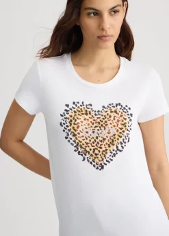 Liu Jo T-shirt avec cœur animalier|Femme T-Shirts Et Tops