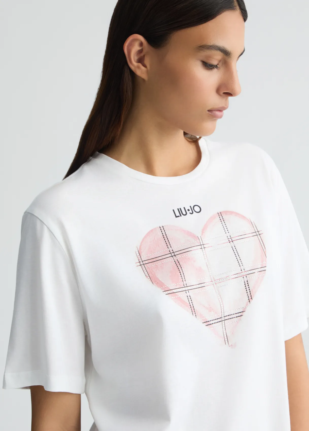 Liu Jo T-shirt avec cœur et strass|Femme T-Shirts Et Tops