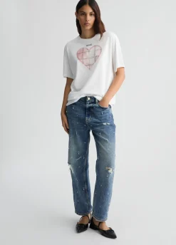 Liu Jo T-shirt avec cœur et strass|Femme T-Shirts Et Tops
