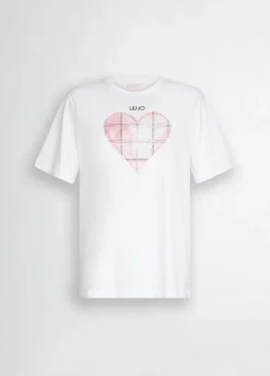 Liu Jo T-shirt avec cœur et strass|Femme T-Shirts Et Tops