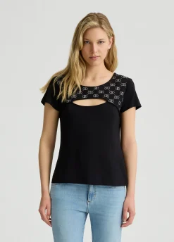 Liu Jo T-shirt avec découpe|Femme Mode Plage|T-Shirts Et Tops