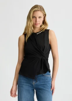 Liu Jo T-shirt avec drapé|Femme T-Shirts Et Tops