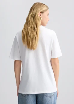 Liu Jo T-shirt avec fleur et strass|Femme T-Shirts Et Tops