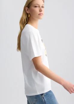 Liu Jo T-shirt avec fleur et strass|Femme T-Shirts Et Tops