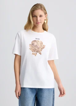 Liu Jo T-shirt avec fleurs animalier|Femme T-Shirts Et Tops
