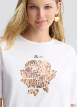 Liu Jo T-shirt avec fleurs animalier|Femme T-Shirts Et Tops
