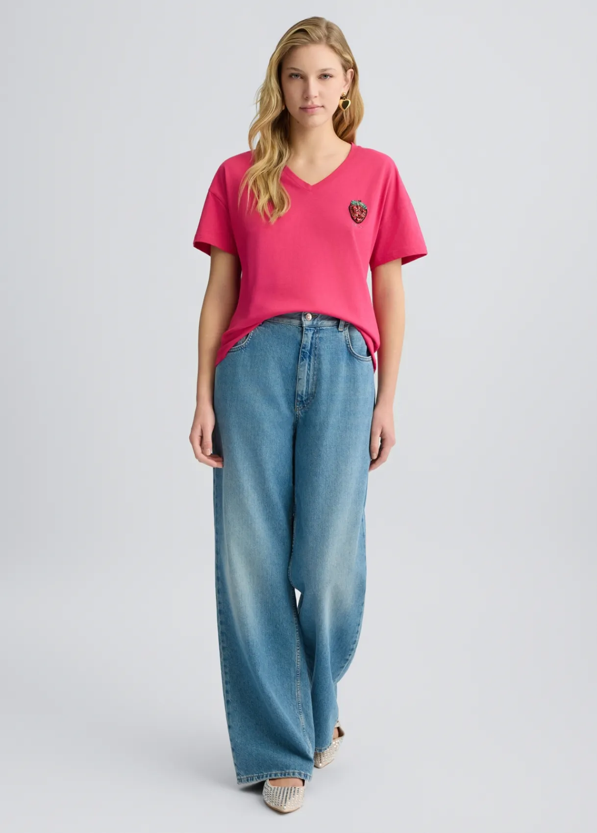 Liu Jo T-shirt avec fraise|Femme T-Shirts Et Tops