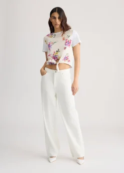 Liu Jo T-shirt avec imprimé et nœud|Femme T-Shirts Et Tops