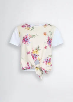 Liu Jo T-shirt avec imprimé et nœud|Femme T-Shirts Et Tops