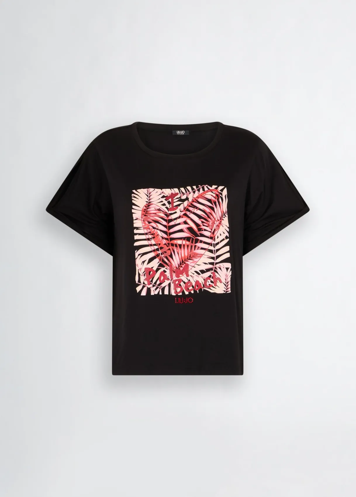 Liu Jo T-shirt avec imprimé et strass|Femme Mode Plage|T-Shirts Et Tops