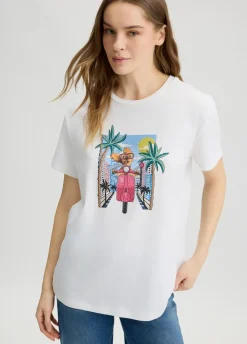 Liu Jo T-shirt avec imprimé et strass|Femme T-Shirts Et Tops