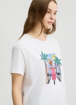Liu Jo T-shirt avec imprimé et strass|Femme T-Shirts Et Tops