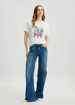 Liu Jo T-shirt avec imprimé et strass|Femme T-Shirts Et Tops
