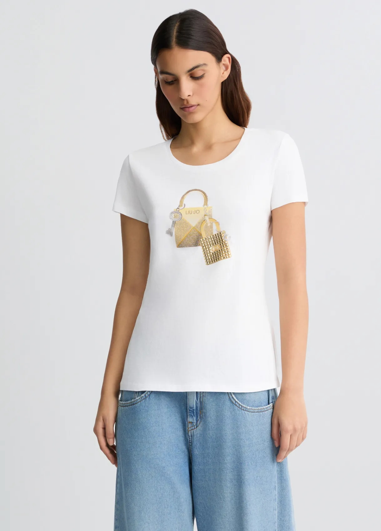 Liu Jo T-shirt avec imprimé et strass|Femme T-Shirts Et Tops