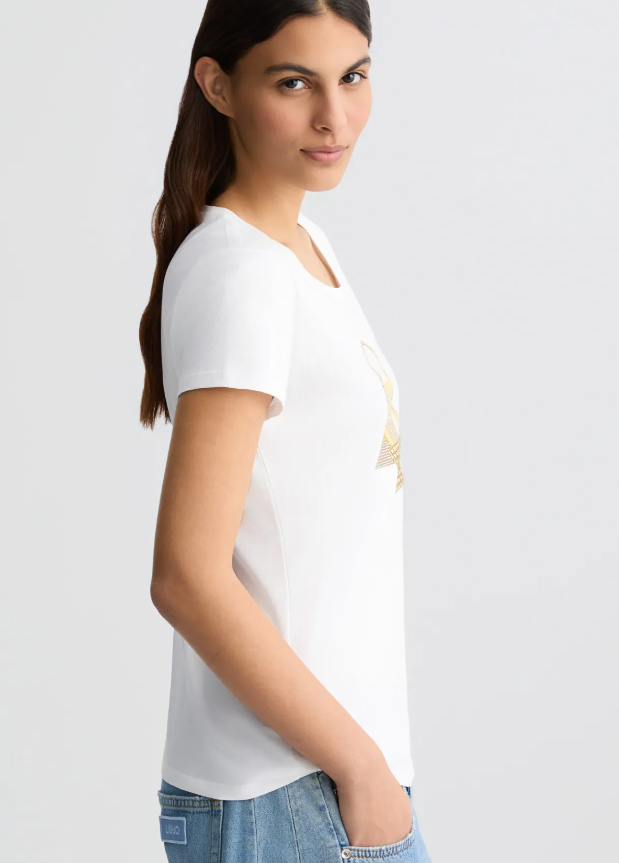 Liu Jo T-shirt avec imprimé et strass|Femme T-Shirts Et Tops