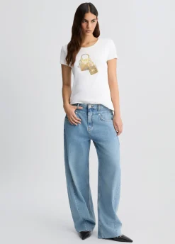 Liu Jo T-shirt avec imprimé et strass|Femme T-Shirts Et Tops